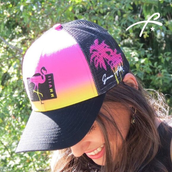✨ Grace Folly Baseball Cap Women Black Beach Trucker Snapback Summer Mesh Hats - Picture 6 of 7